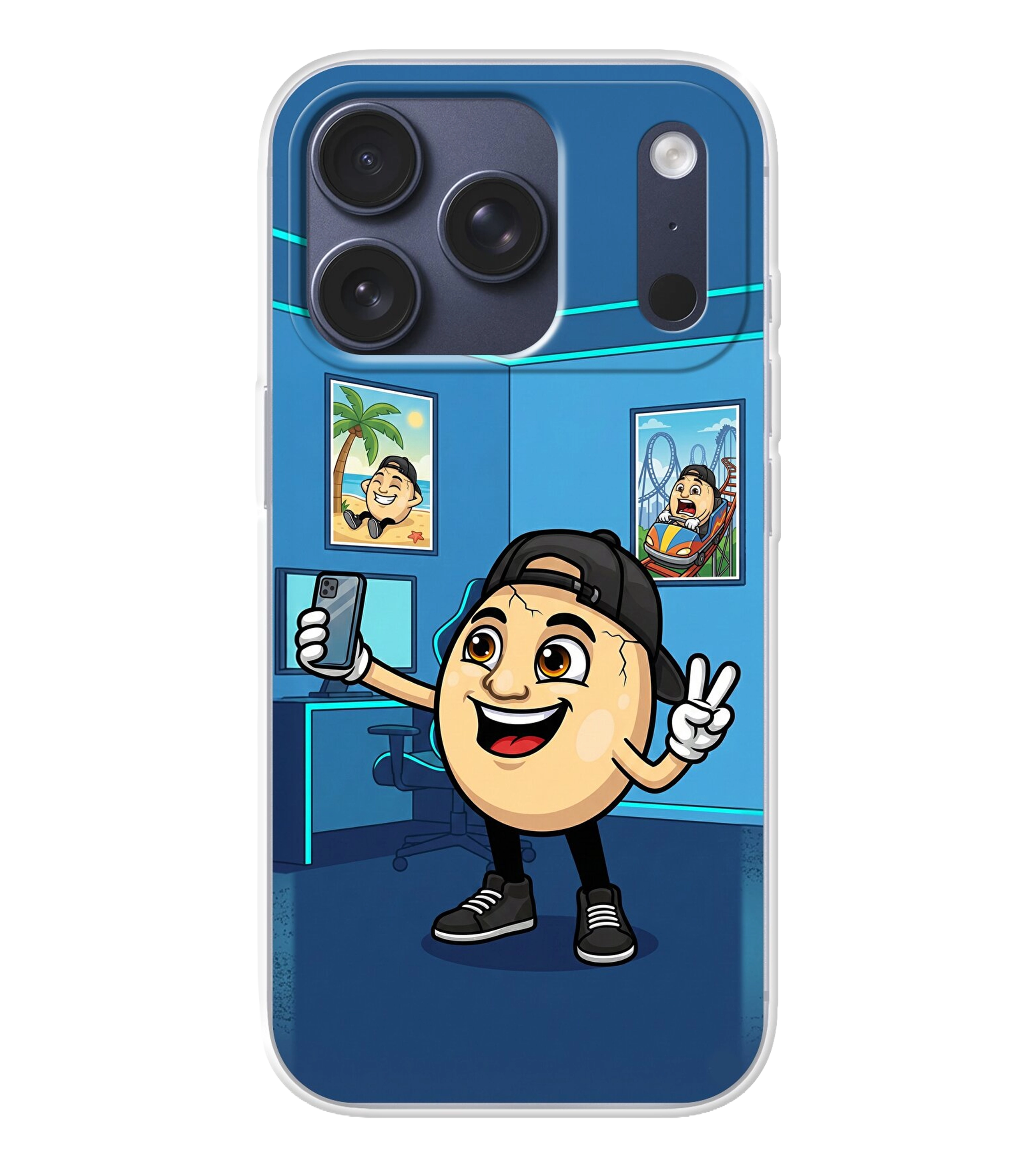 ClashGames #EIERKOPF Handyhülle mit Background – ClashGames #EIERKOPF Shop  by LunyMerch