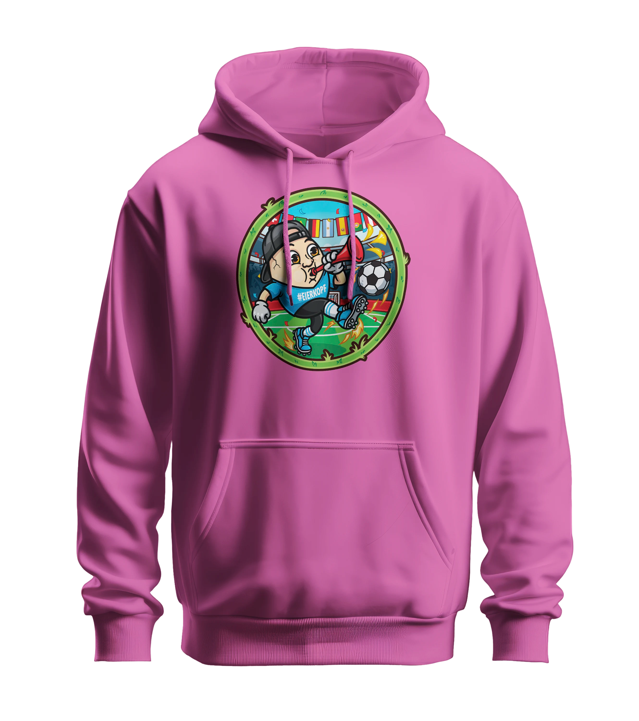 ClashGames #EIERKOPF Fußball Bundle 2026 Hoodie + Fußball (soft) + Trillerpfeife + Autogrammkarte