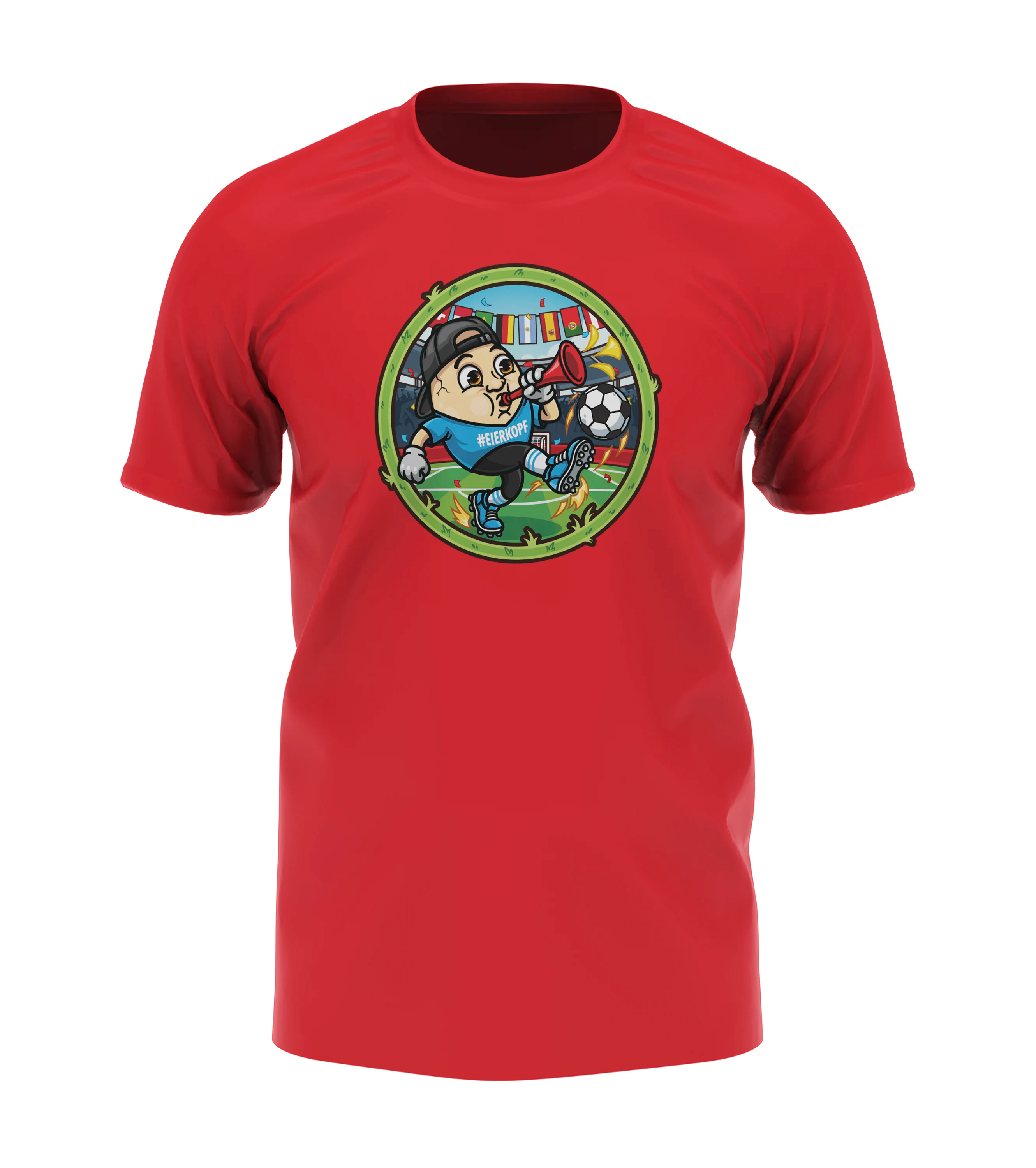 ClashGames #EIERKOPF Fußball Bundle 2026 T-Shirt + Fußball (soft) + Trillerpfeife + Autogrammkarte