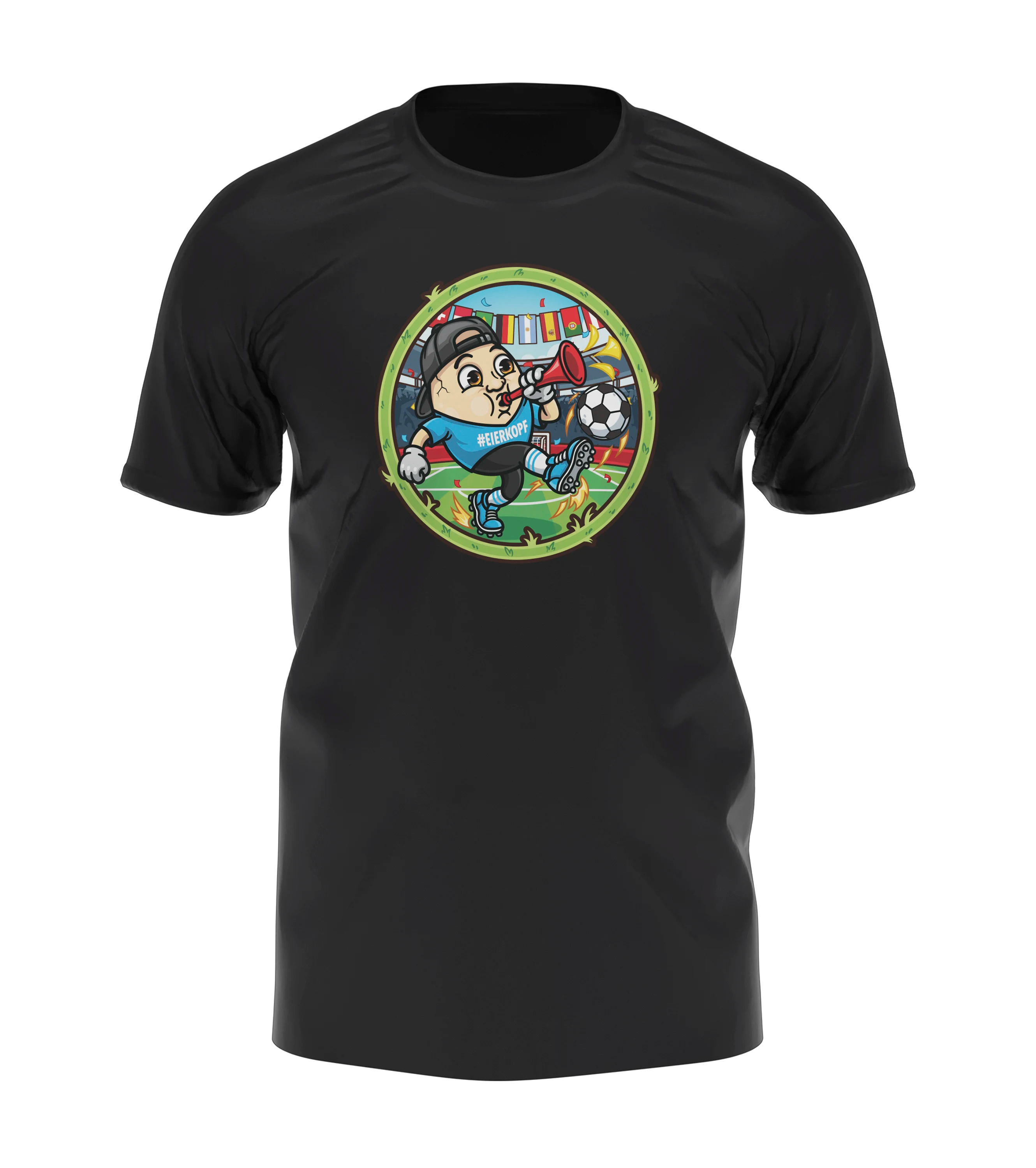 ClashGames #EIERKOPF XXL Fußball Bundle 2026 - T-Shirt + Trikot + Fanschal + Trillerpfeife + Autogrammkarte