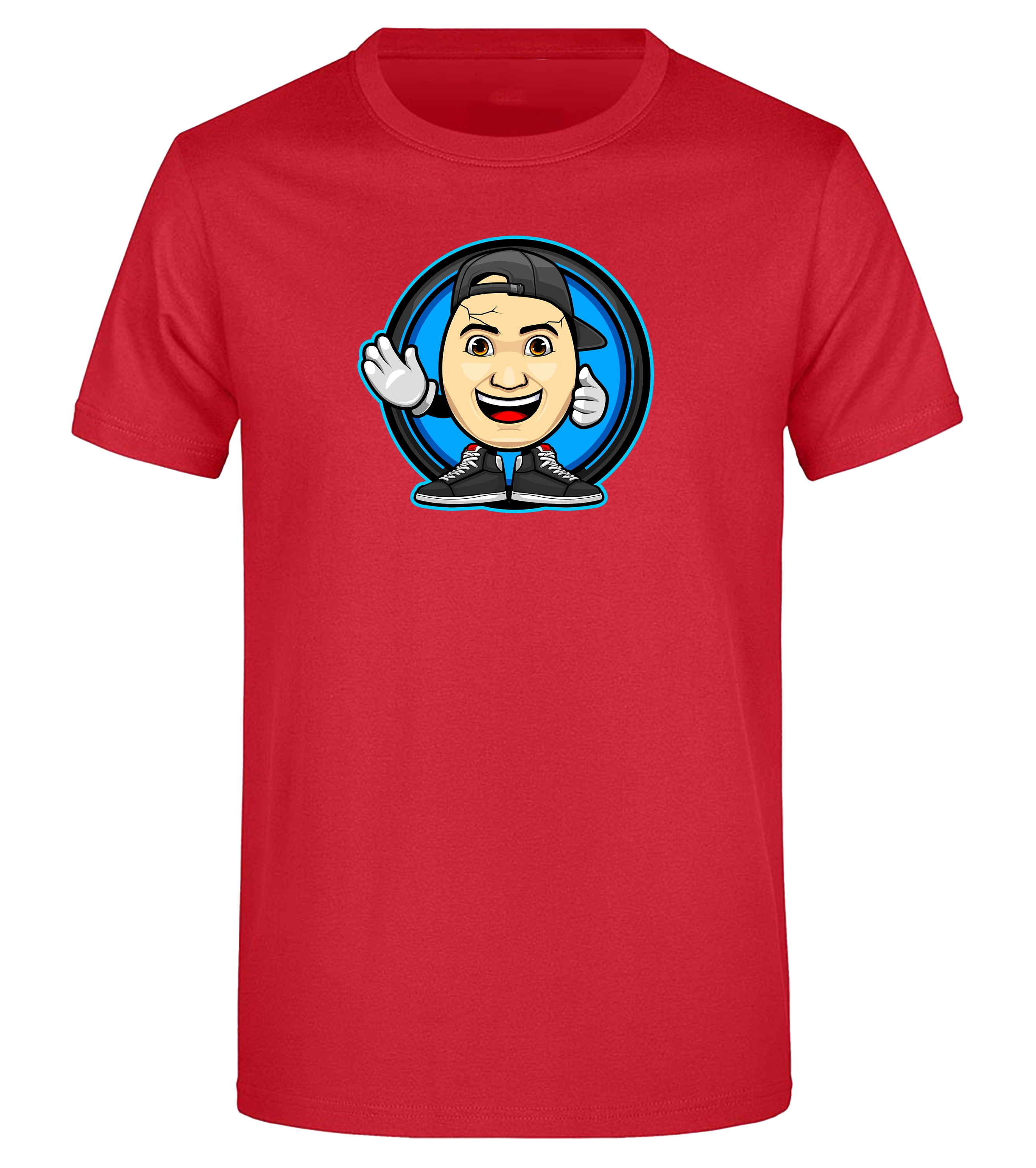 Rotes ClashGames T-Shirt mit auffälligem Clashi-Logo auf der Brust – perfektes Fan-Shirt für alle, die ein Statement setzen möchten.