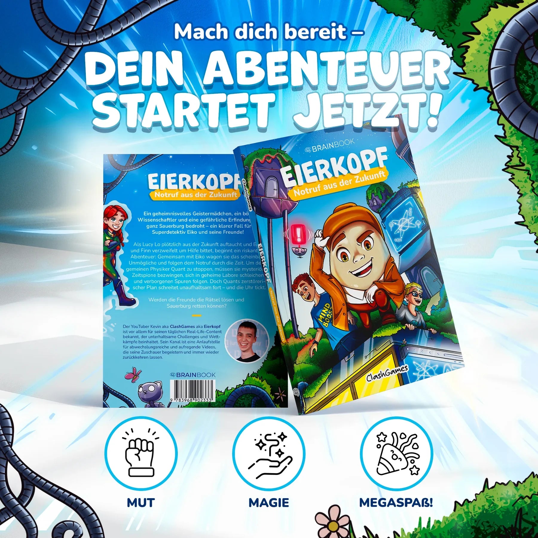 ClashGames #EIERKOPF Buch - Notruf aus der Zukunft: Eierkopf