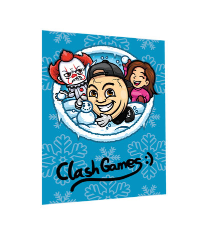 ClashGames #EIERKOPF Adventskalender Bundle - T-Shirt + Adventskalender + Apfel Drink + Gummibärchen + Seifenblasen + Autogrammkarte