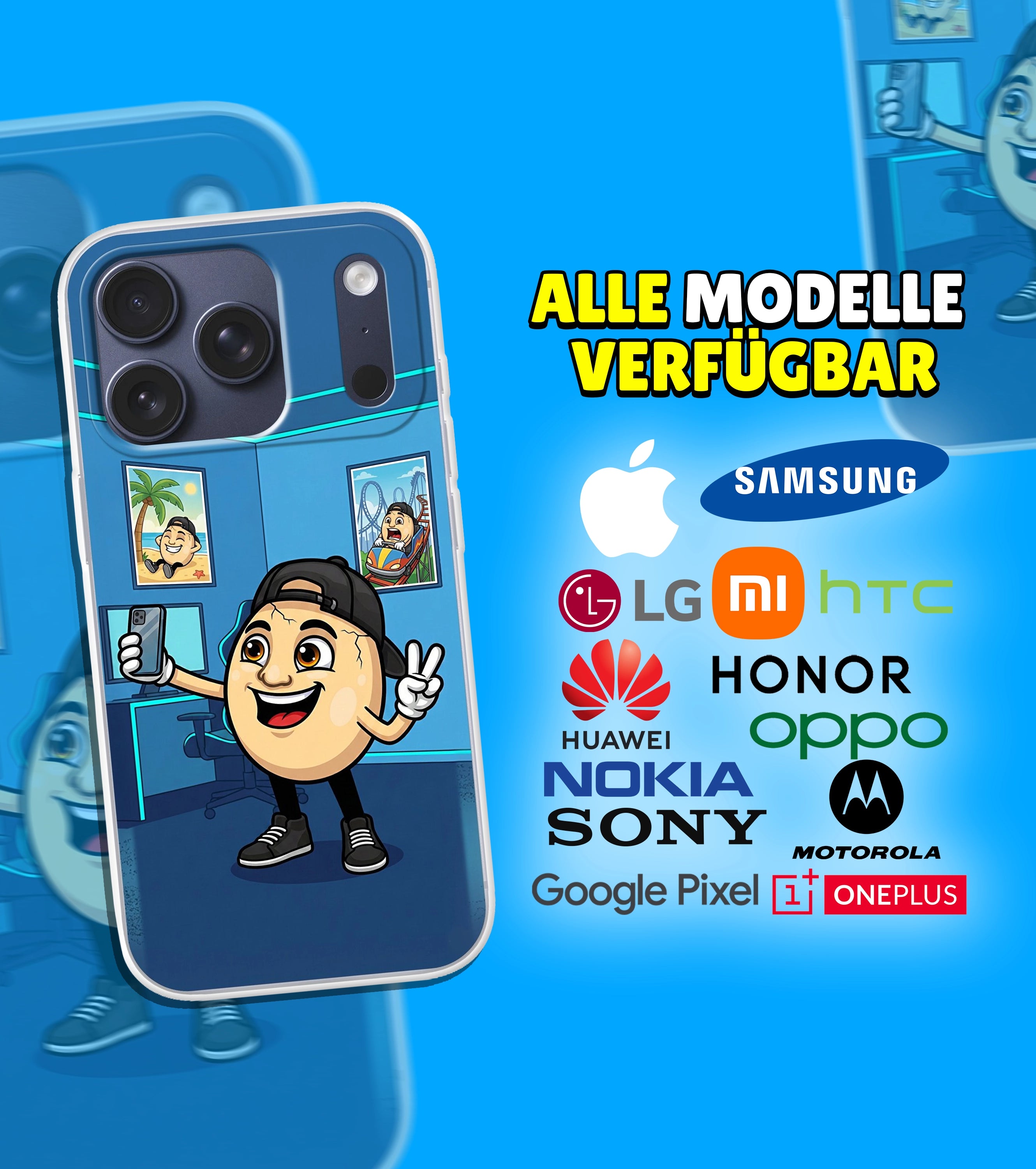 ClashGames #EIERKOPF Handyhülle Gaming Room Artwork