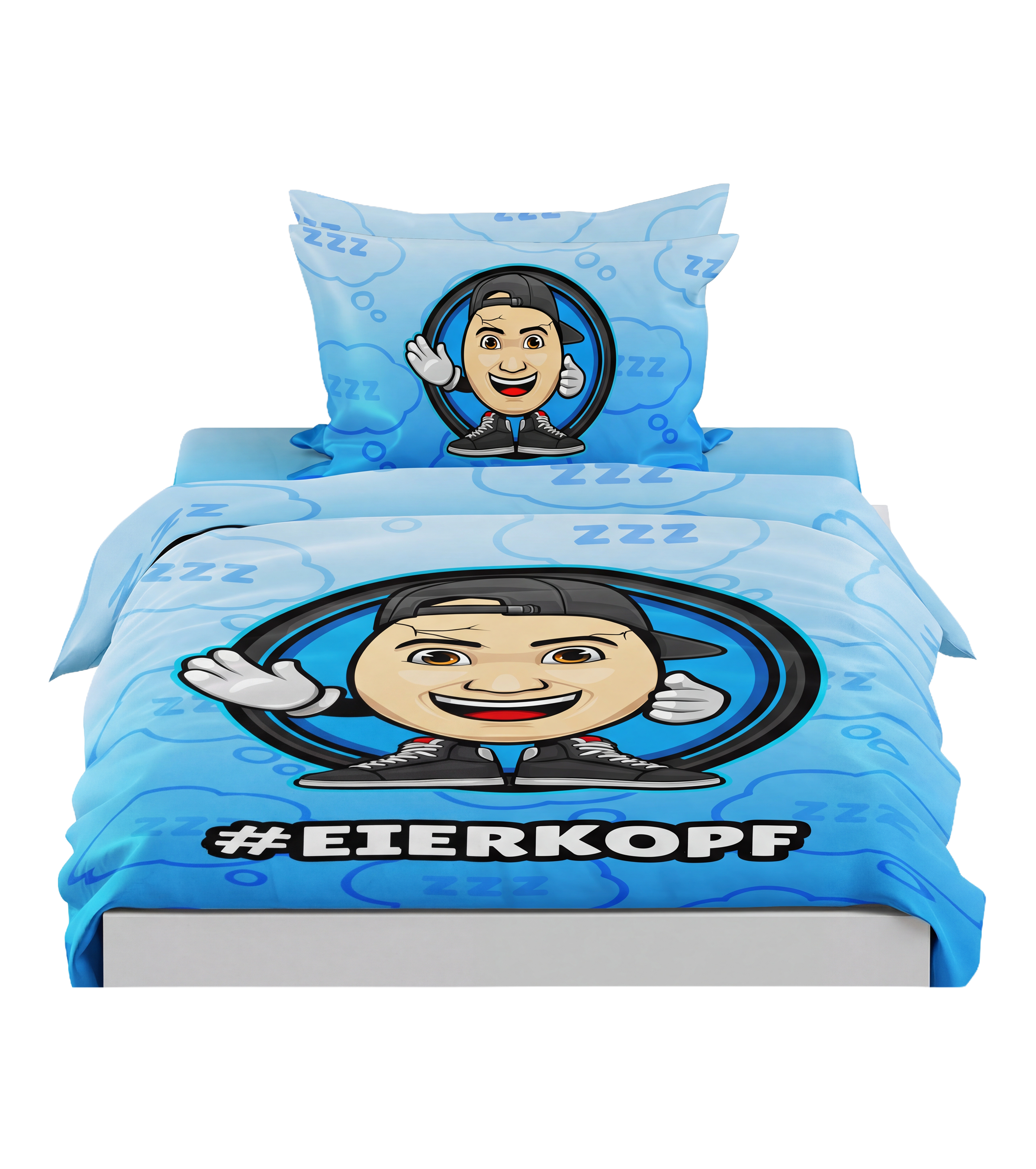 ClashGames #EIERKOPF - Bettwäsche Set - Deckenbezug + Kissenbezug