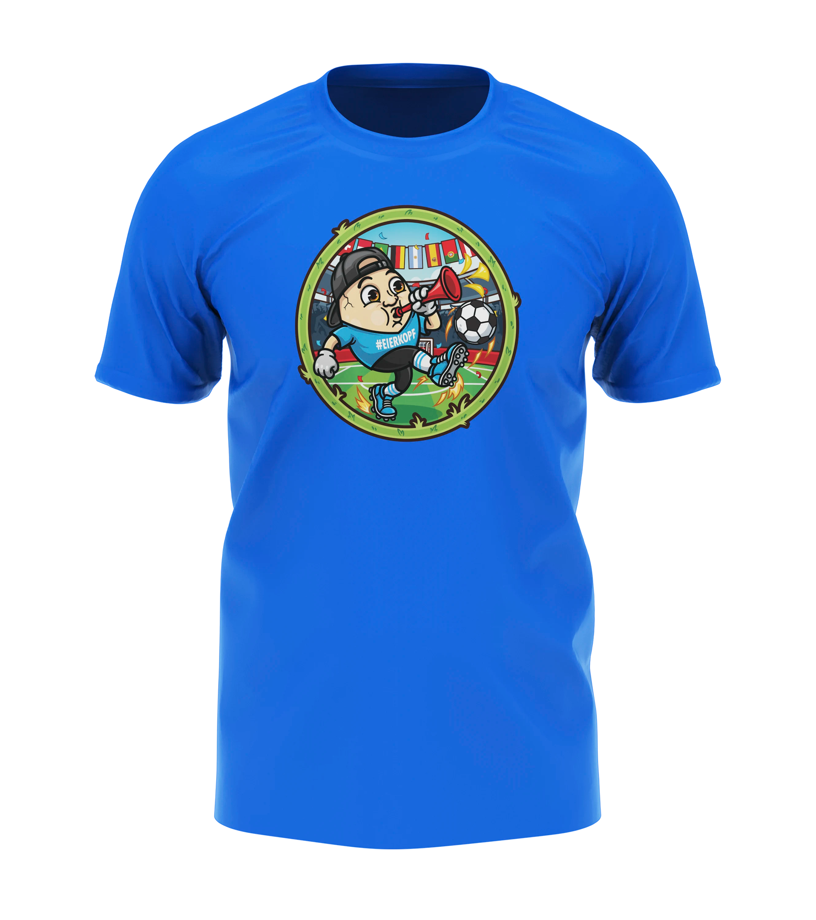 ClashGames #EIERKOPF Fußball Bundle 2026 T-Shirt + Fußball (soft) + Trillerpfeife + Autogrammkarte