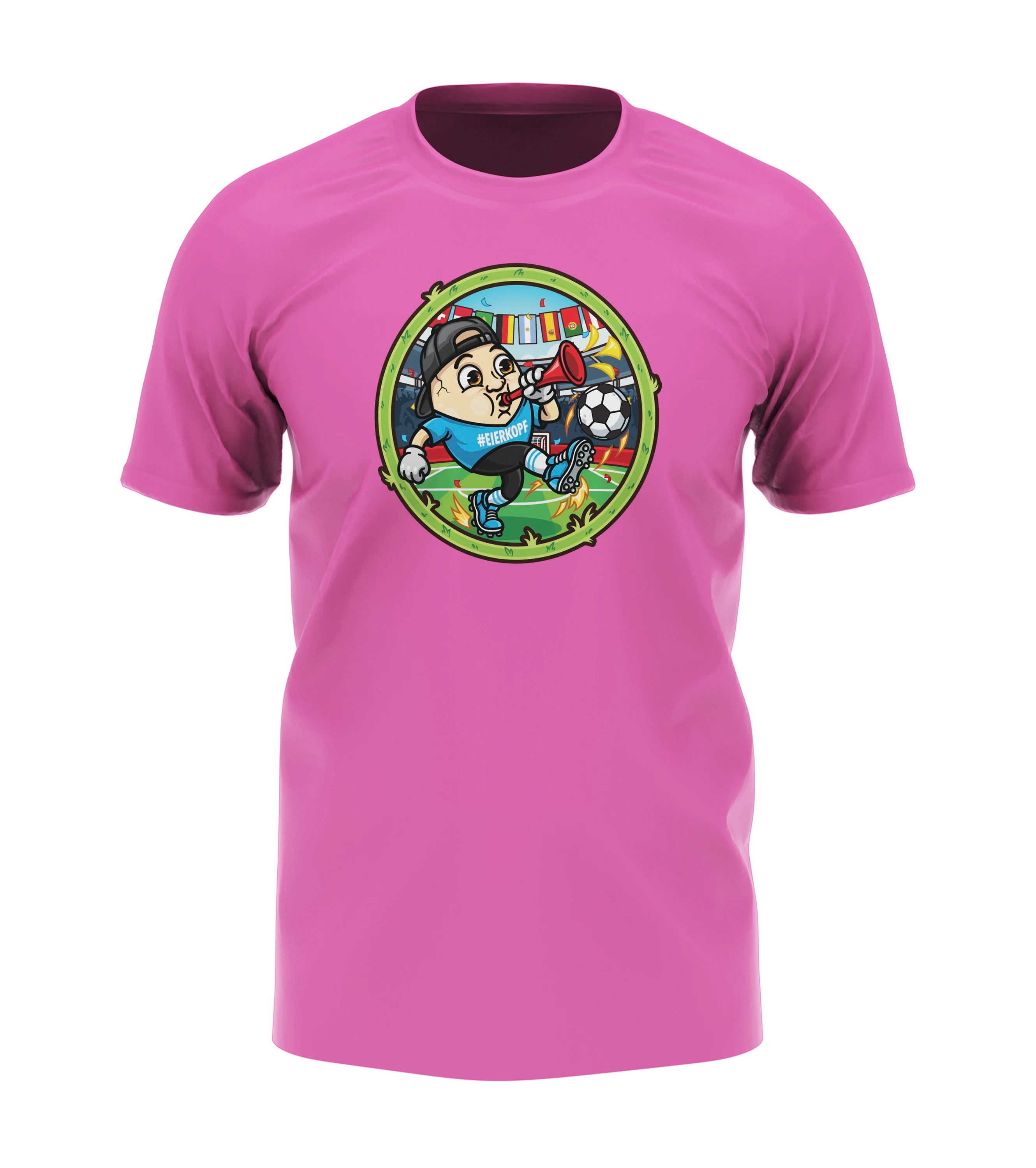 ClashGames #EIERKOPF Fußball Bundle 2026 T-Shirt + Fußball (soft) + Trillerpfeife + Autogrammkarte
