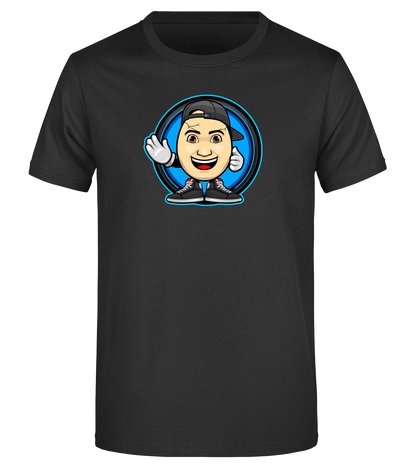 Schwarzes ClashGames T-Shirt mit großem Clashi-Logo auf der Vorderseite – schlicht, stylisch und ideal für alle Fans des YouTubers.