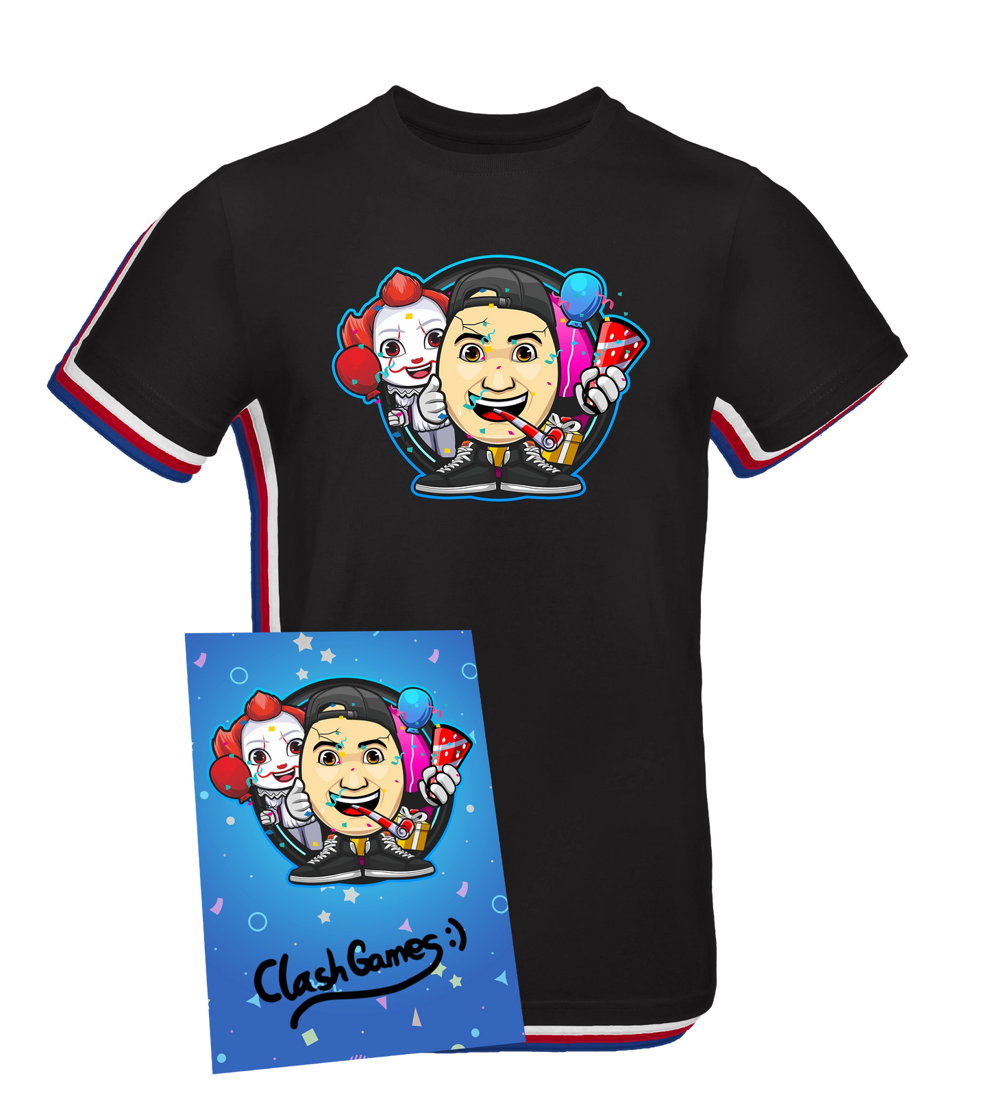 ClashGames - Geburtstags T-Shirt + Autogrammkarte